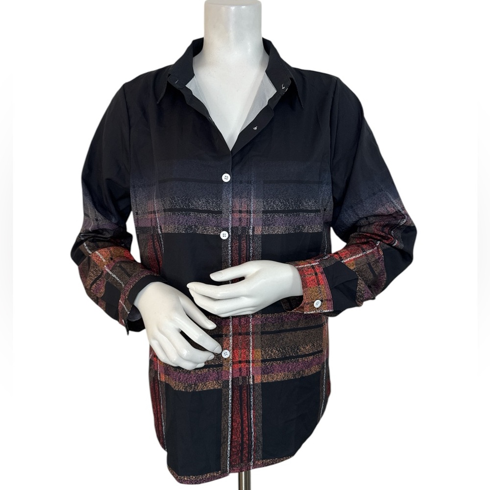 Plaid Button-Up Shirt